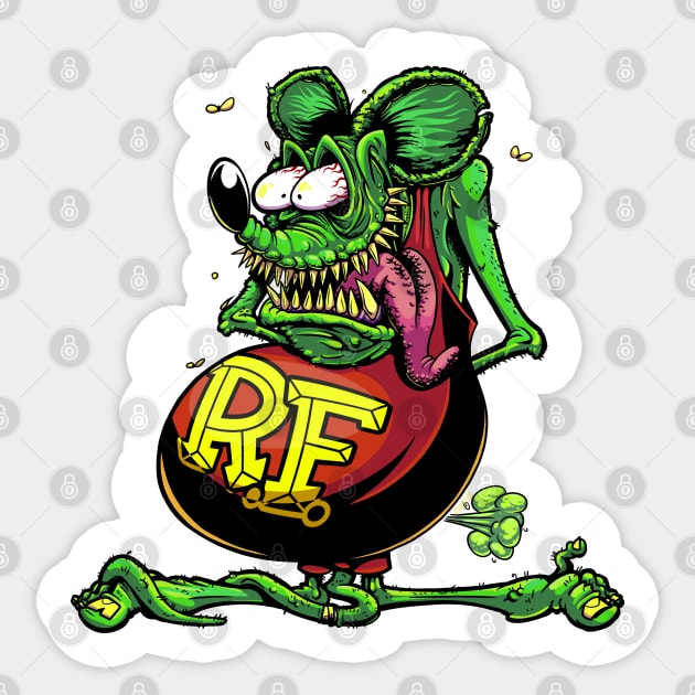 Bootleg Ratfink Sticker by CsrJara / Perronegro Clothing